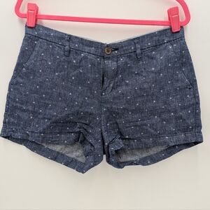 Old Navy Women's Everyday Shorts 6 Navy Casual Summer Wear Preppy  Linen Cotton
